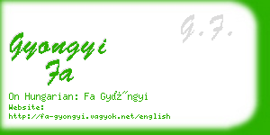 gyongyi fa business card